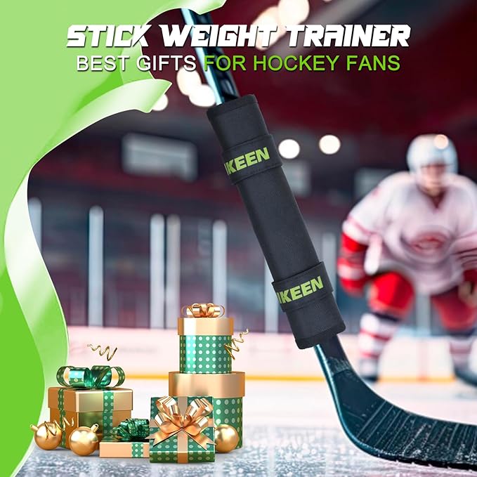 Hikeen Professional Hockey Stick Weight,Adjustable 4-16 Ounces Weights Training Aid,Anti-Slip Durable Hockey Stick Weight for Stick Speed, Timing and Puck Control