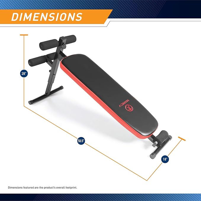 Marcy Utility Slant Board w/ Headrest – Folding SB-4606 , 29.00 x 18.00 x 59.00 inches