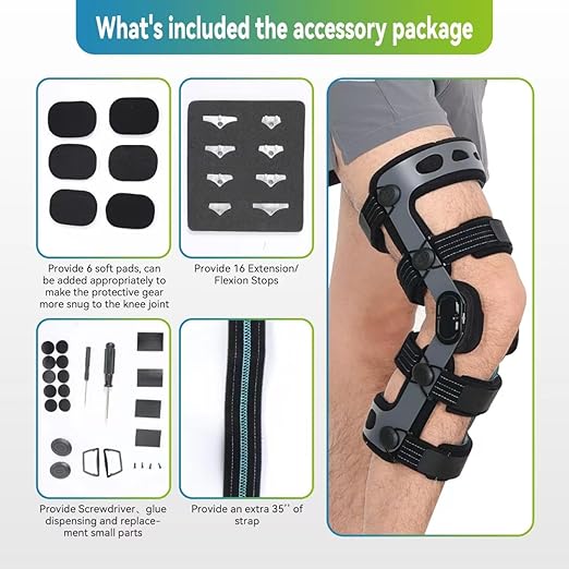 ACL Knee Brace, Best Knee Brace for Men & Women, Knee Support for Running & Sports/PCL & Ligament Injuries/OA Arthritis/Knee Joint Pain Relief (L-Right)