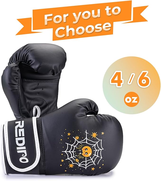 Kids Boxing Gloves, Youth Boxing Training Gloves for Kids 3-9 Year Boys and Girls, 4&6OZ Fighting Gloves, Punching Bag Kickboxing Thai Mitts MMA Training Sparring Gloves