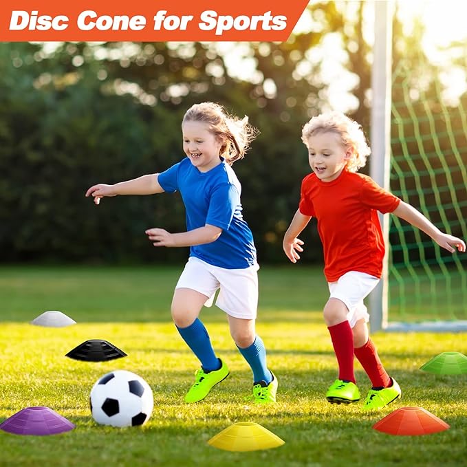 80 Pcs Soccer Cones for Drills with 2 8 Colors