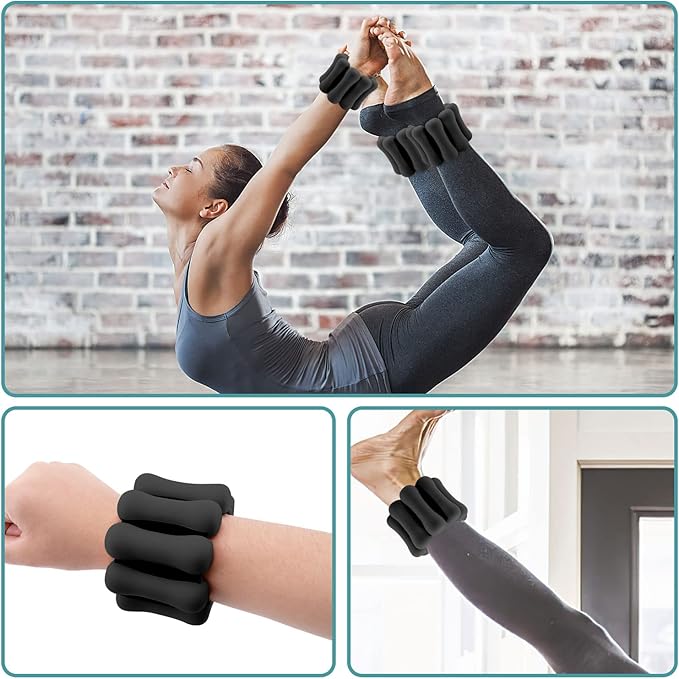Adjustable Ankle Weights for Women Men Kids 1 Pair 2 lb