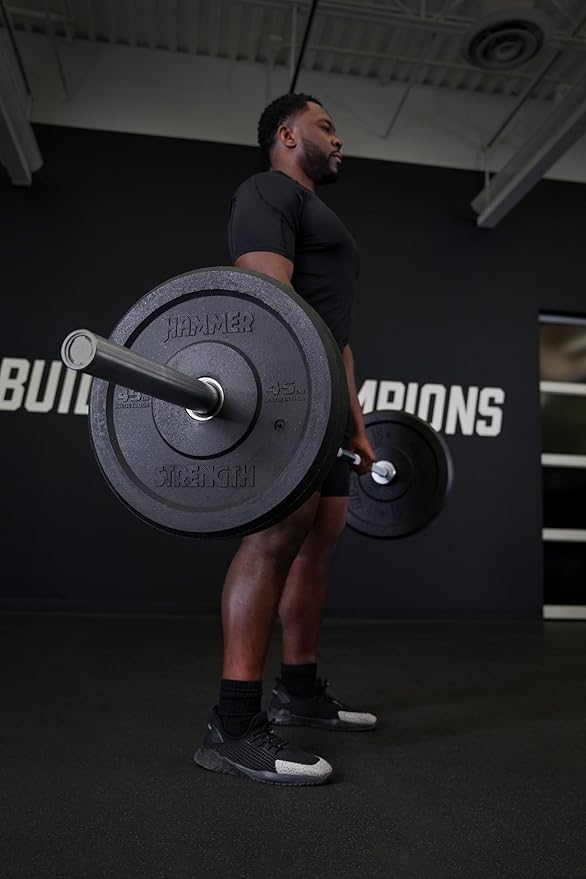 Hammer Strength 45Lb Black Premium Rubber Bumper Plate