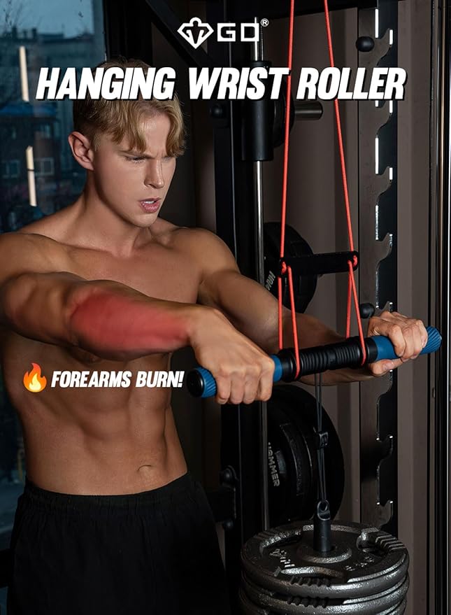 GD Hanging Wrist Roller Forearm Blaster- Forearm Strengthener