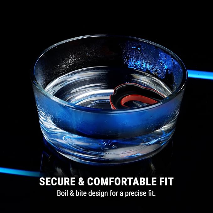 Hayabusa Combat Sports Mouth Guard Youth, Kids and Adult Sizes Comes with Case - Red/Black, Youth