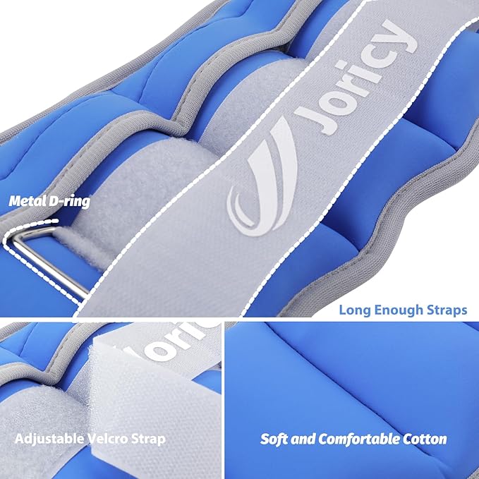 Adjustable Ankle Weights for Women Men Kids 1/2/3/4/5/6/8/10/12/20 1 Pair