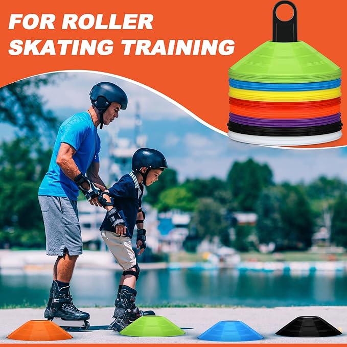 80 Pcs Soccer Cones for Drills with 2 8 Colors