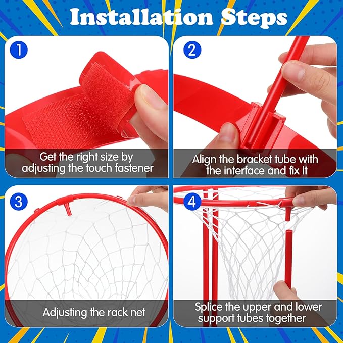 Meooeck 10 Pack Head Hoop Basketball Party Game 60 Ball