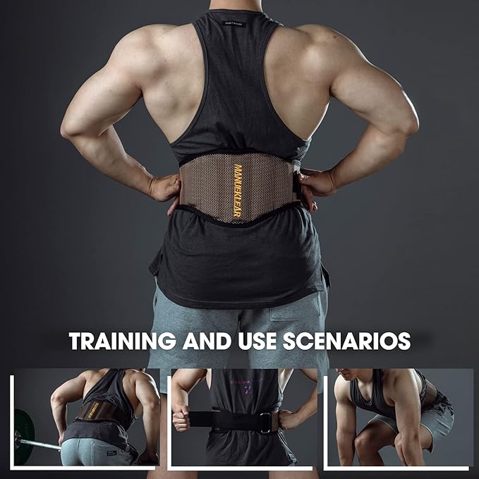 MANUEKLEAR Gym Weight Lifting Belt Weight Lifting Workout 7.5inch -