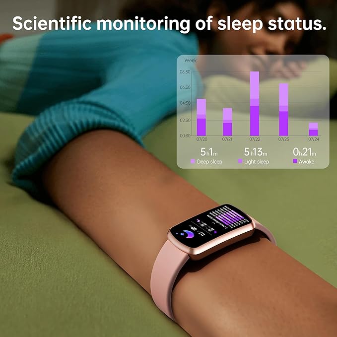 Health Fitness Tracker with 24/7 Heart Rate and Blood Pressure, Smart Watch with Blood Oxygen Monitor, 120+ Sport Mode, Sleep Tracking Waterproof Activity Tracker for Women Men