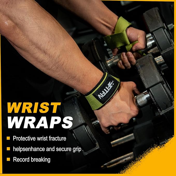 Lifting Straps for Weightlifting, Lifting Wrist Straps for Gym Strength Training, Neoprene-padded Wrist Cushion - Men & Women