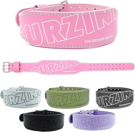 9mm Leather Fitness Weight Lifting Belt for Women&Men 4 Inches