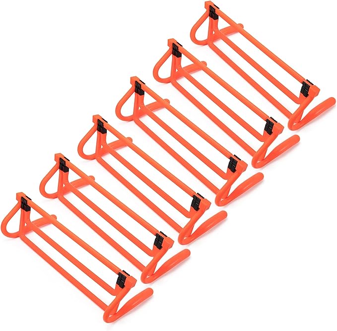 6-Pack of Agility Hurdles with Adjustable Height Extenders
