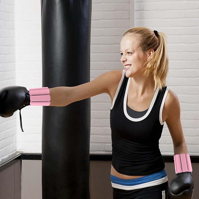 Adjustable Wrist & Ankle Weights for Women and Men 2 (1Lb (1Lb Each),