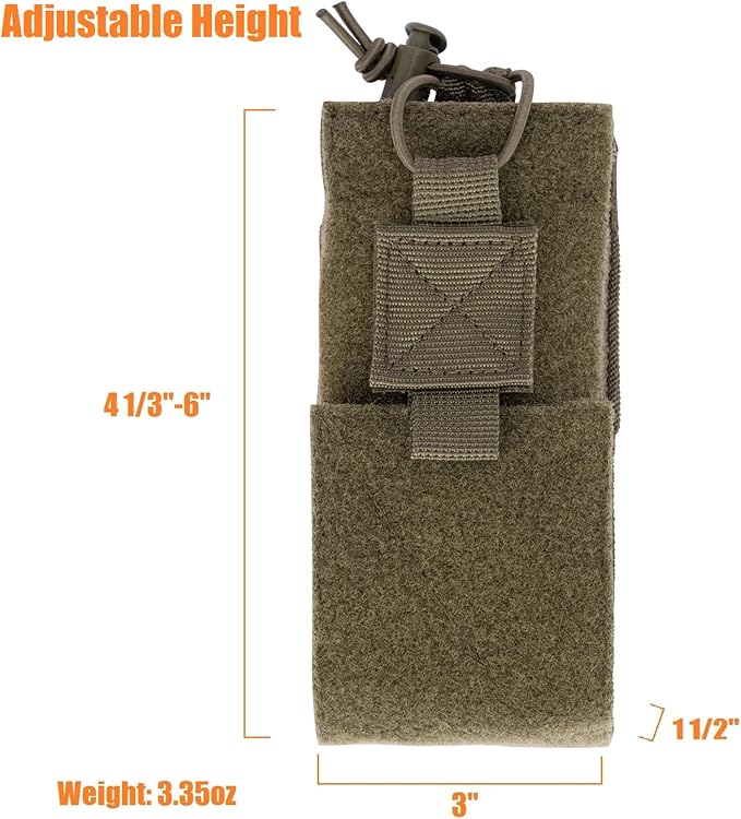 Adjustable Radio Pouch MOLLE Radio Holder for Tactical 5.56mm 7.62mm 7.62mm Magazine