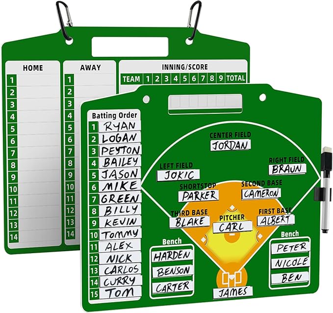 Magnetic Baseball Lineup Board for Coach