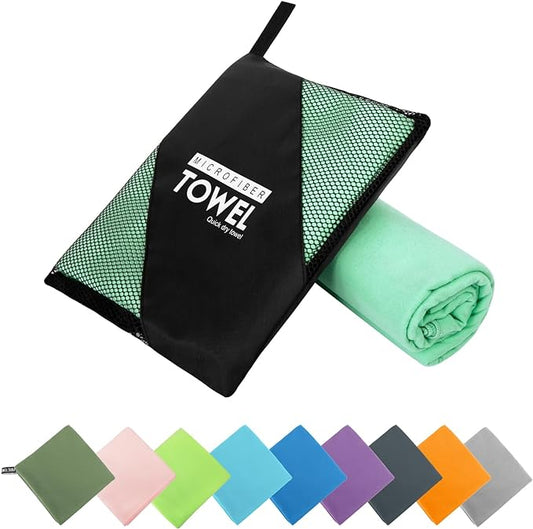 Microfiber Travel Towel (XS:12"×24" -MintColor)