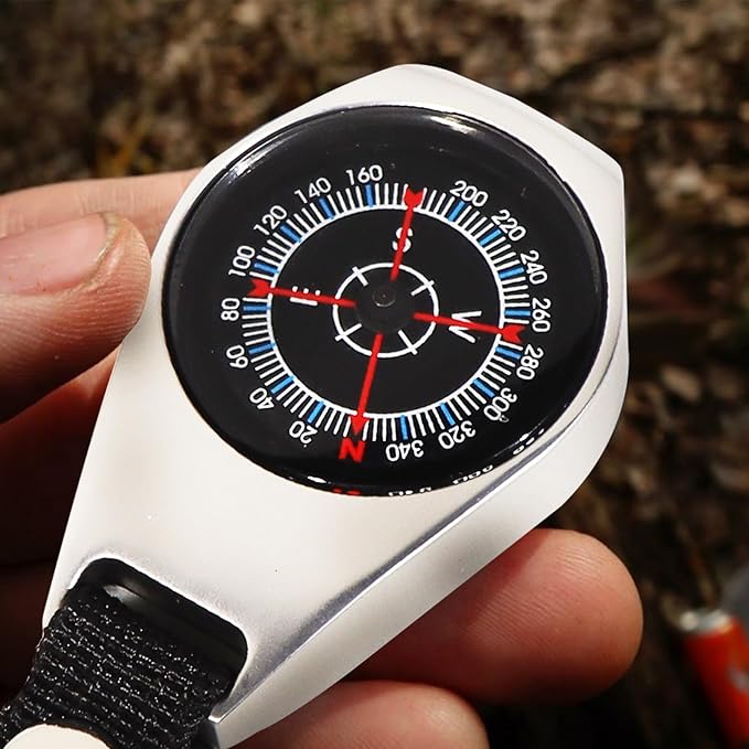 2 Pieces Keychain Compass for Outdoor Orienteering Camping