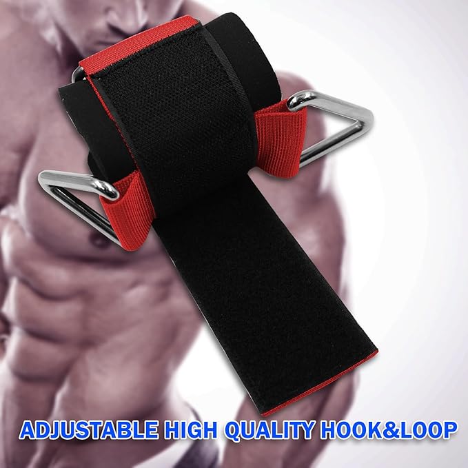 Adjustable Wrist Cuffs Neoprene Padded Straps for Cable Machines Strength Training Equipment