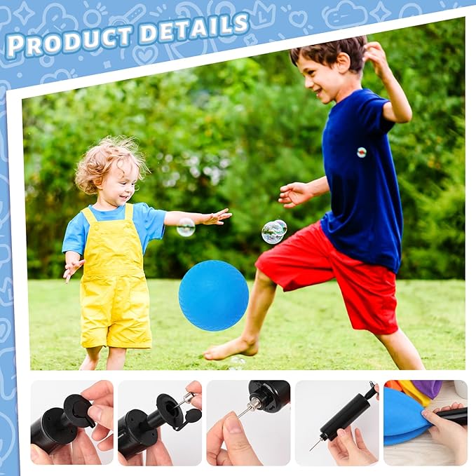 LovesTown Playground Ball with Air Pump 8.5inch Inflatable