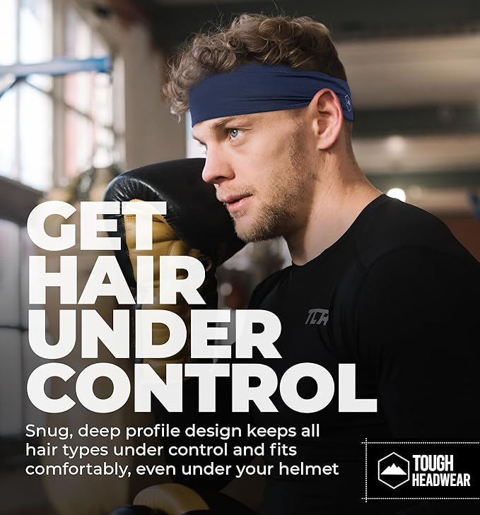 Mens Sweat Bands - Sport Headbands for Men - Workout Headbands for Women - Running Headband -Tennis Athletic Sweatband