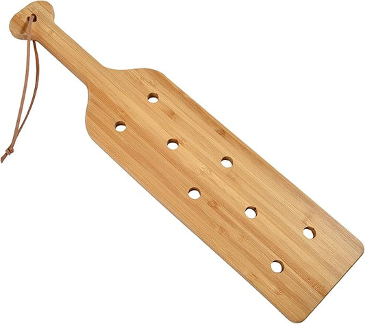 17 Inch Large Bamboo Wood Paddle Wooden Paddle with Airflow Holes