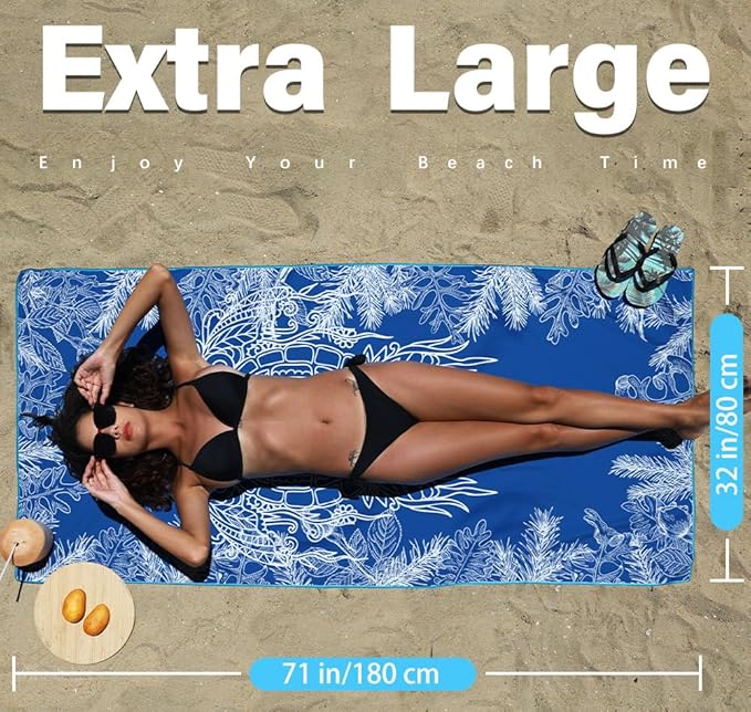 Microfiber Lightweight Beach Towel Sand Free Quick Dry