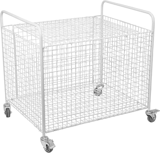 Metal Basketball Rolling Cart Sports Equipment Storage Wheel
