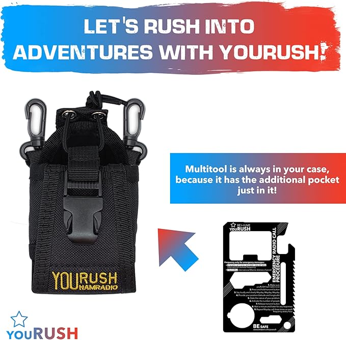 8xHam Radio Holder for Baofeng UV-5R Radio Holster BF-F8HP, UV5RUSH, UV5RUSH, UV-5R, UV-5R, UV-82, UV-82, UV-H5 UV-H5 Case