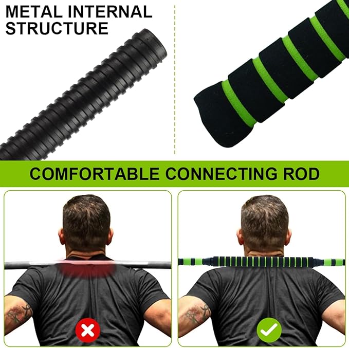 Adjustable Dumbbell Set, 4 in 1 Adjustable Kettlebell Set,44lbs/66lbs/88lbs Weight Set Used as Kettlebells, Barbell, Push up Stand for Home Gym,Green and Black,Octagon Head