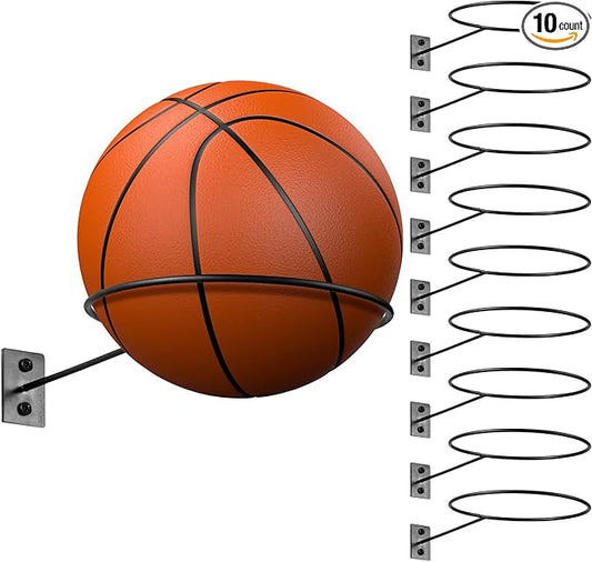 Lounsweer 10 Pcs Ball Holder Wall Mount Display