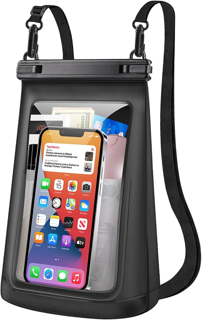 2L Large Waterproof Phone Pouch - [Oversized] [Floating] Waterproof Pouch for iPhone Galaxy Google and More, IPX8 Waterproof Dry Bag for Beach Vacation Belongings