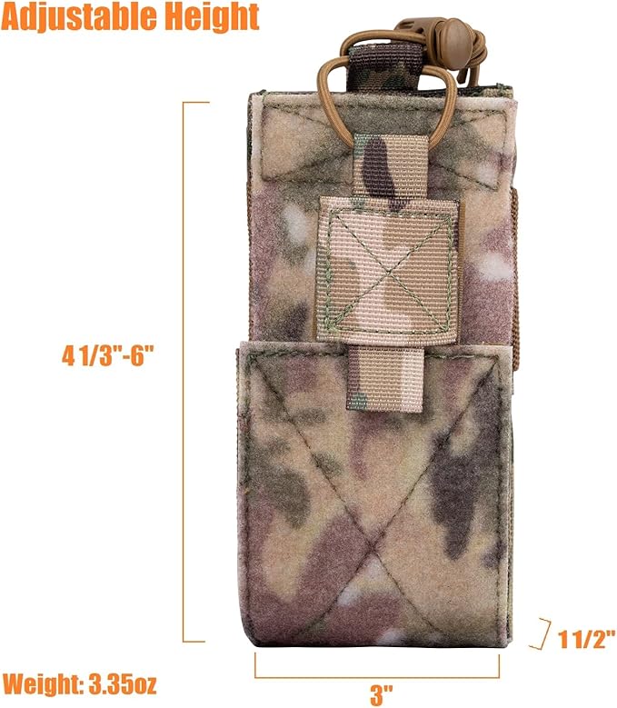 Adjustable Radio Pouch MOLLE Radio Holder for Tactical 5.56mm 7.62mm 7.62mm Magazine