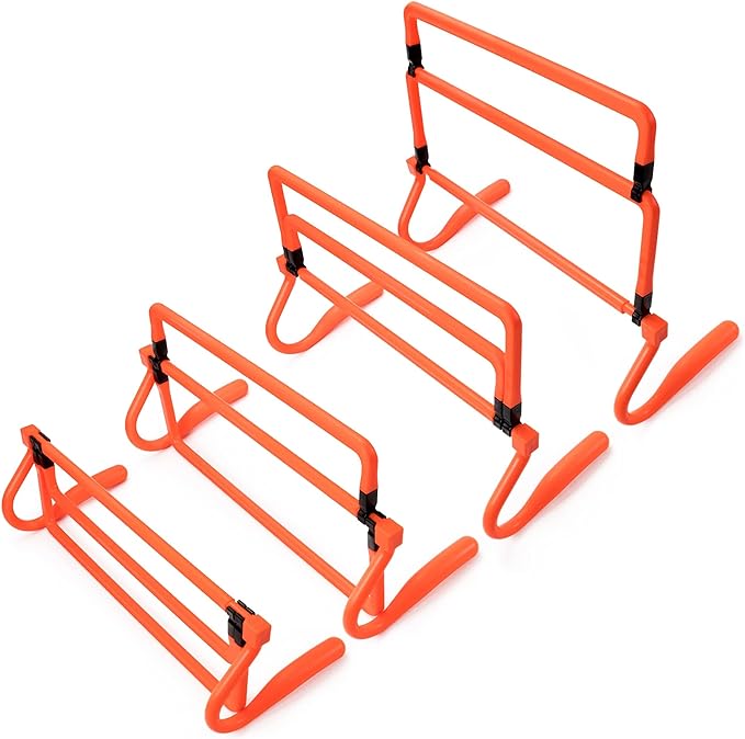 6-Pack of Agility Hurdles with Adjustable Height Extenders