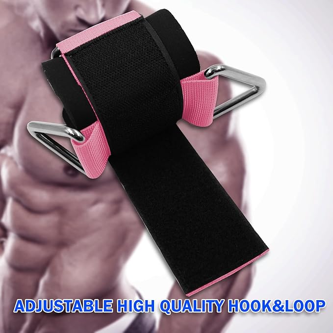 Adjustable Wrist Cuffs Neoprene Padded Straps for Cable Machines Strength Training Equipment