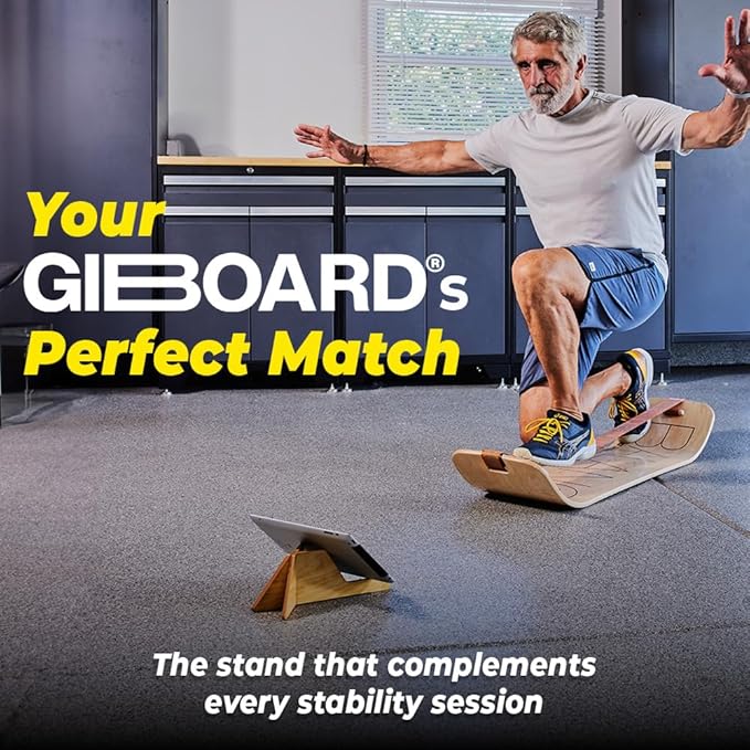 GIBBON GiBoard Balance Board Kids & Adults - Slack Board Workout Equipment Home Gym Training - Wooden Balance Boards for Adults Trainer - Standing Desk Exercise - Yoga, Agility, Pilates, Core & More