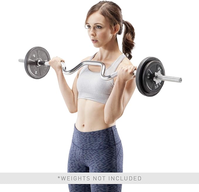 Marcy 1 inch Standard Curl Bar with Spin-Lock