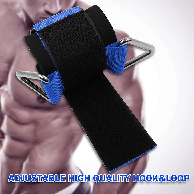 Adjustable Wrist Cuffs Neoprene Padded Straps for Cable Machines Strength Training Equipment