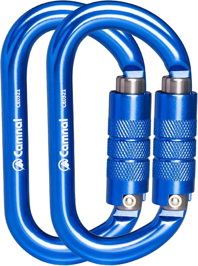 Heavy Duty Carabiner, 25kn(About 5620 lbs) Oval Carabiner Clip O-Shape Rock Climbing Carabiner Lightweight Caribeener for Climbing, Mountaineer, Aerial Work