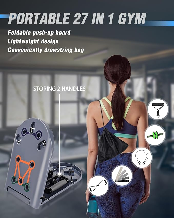 Hikeen Home Workout Equipment to Help Achieve Fitness Goals 27-in-1 Portable