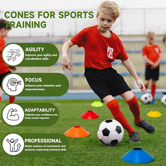 35 PCS Agility Soccer Cones for Training