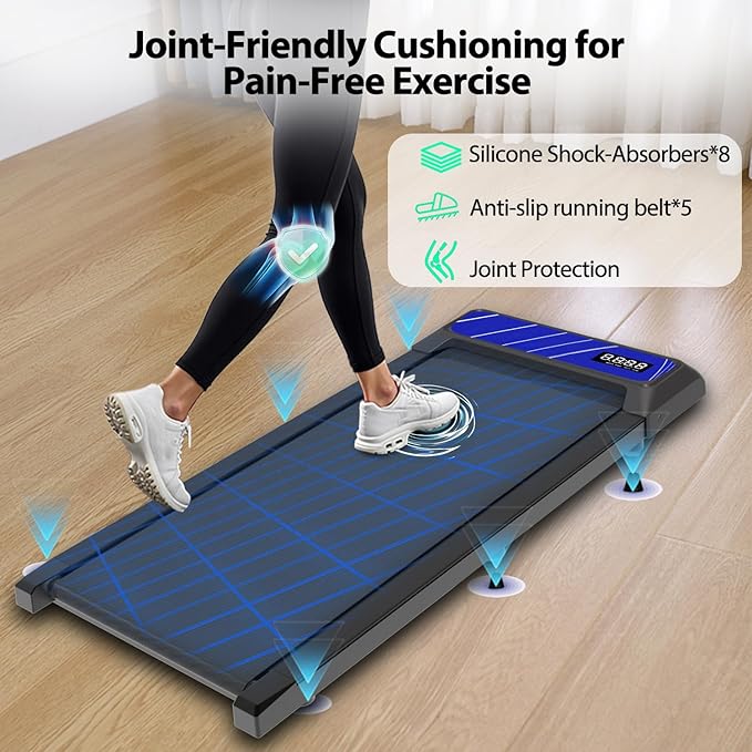 2.5HP Walking Treadmill Pad Incline, Under Desk Treadmill with Remote, 3 in 1 Low Noise Small Walking Mini Pad with Led Screen, Compact Treadmills for Home, 265lbs Capacity