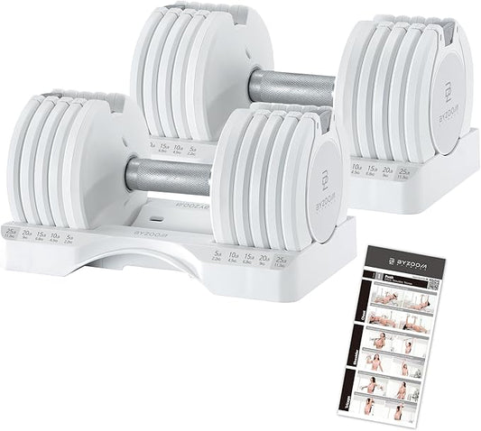 Adjustable Dumbbell 12.5/25lb Set of 2 or Single Unit Piece Weight Training Fitness Exercise Body Workout 5 in 1 for Home Gym Beginners Woman