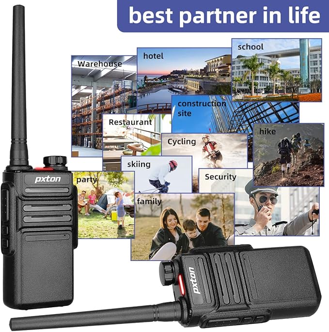 999S Rechargeable walkie talkies for Adults Long Range IP54 Waterproof 10 NOAA (2 Pack)