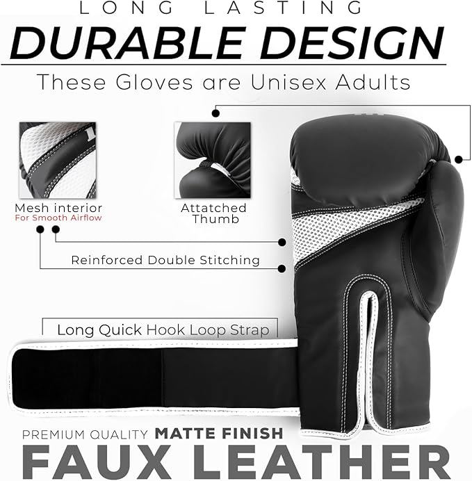 Matte Black Boxing Gloves Men Women MMA Muay Thai Martial Arts Kick Boxing Sparring Training Fighting Punch Bag Pink Gloves with Hand Wraps