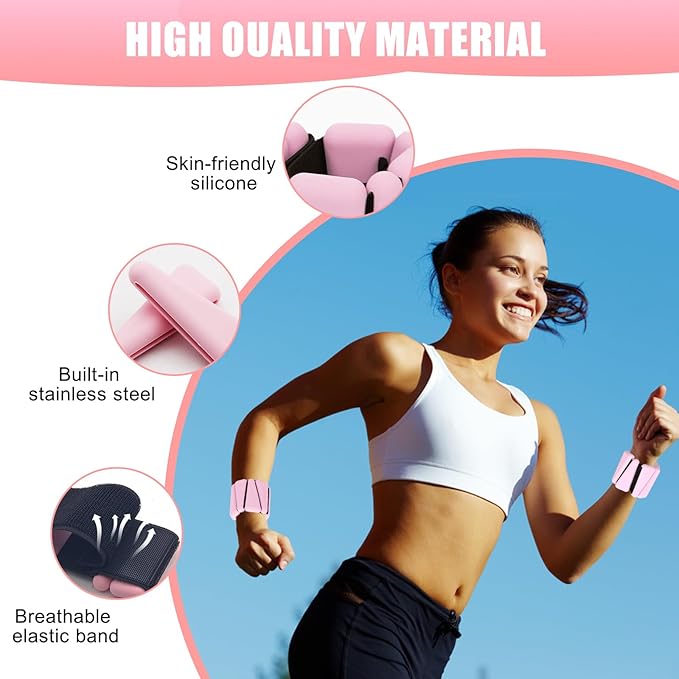 Adjustable Wearable Wrist Weights for Women and Man 2 (1lb (1lb Each)