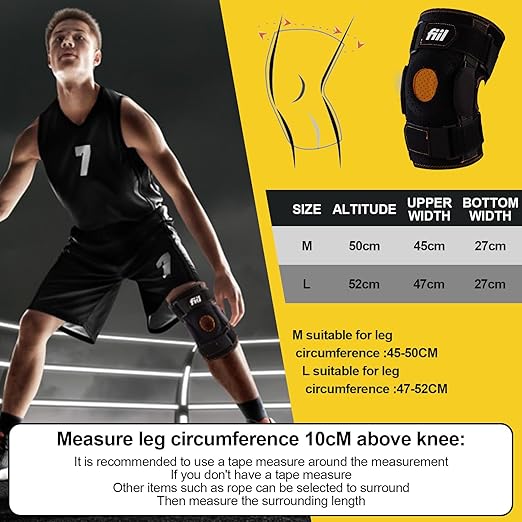 Hinged Knee Brace For Meniscus Tear - Adjustable Knee Support for Knee Pain Removable Side Knee Stabilizers and Gel Pads Effective Relief Arthritis Tendinitis Pain For Men and Women