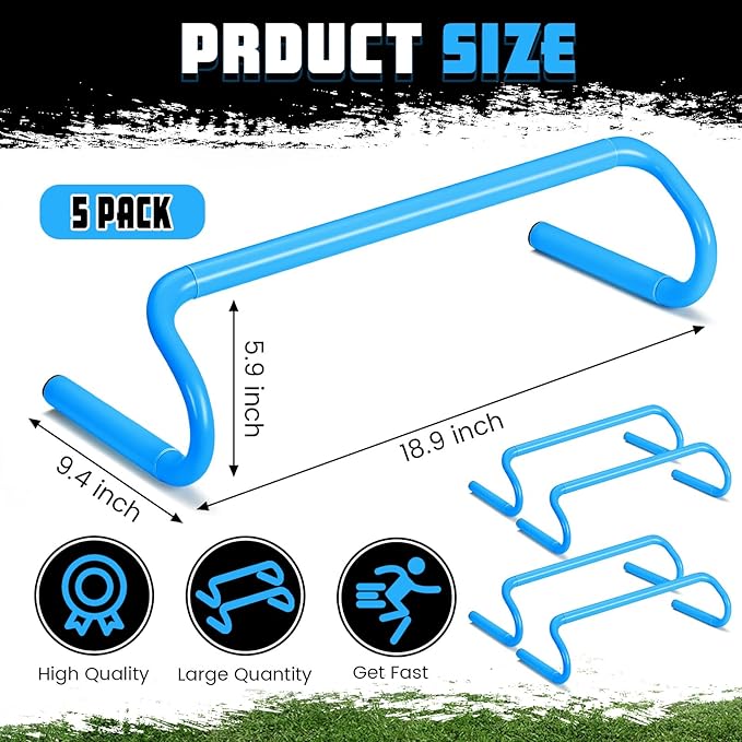 5 Pcs Speed Agility Training Hurdles Detachable Durable