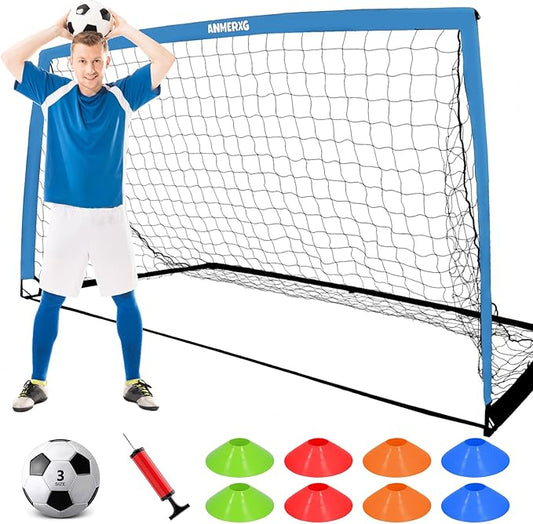 6x4FT / 9x5FT Kids Soccer Goal for Backyard