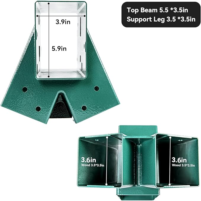 Heavy Duty Children Swing Set Hardware Replacement Kit 2 Swing 4 Swing 2 Green (H2SG)